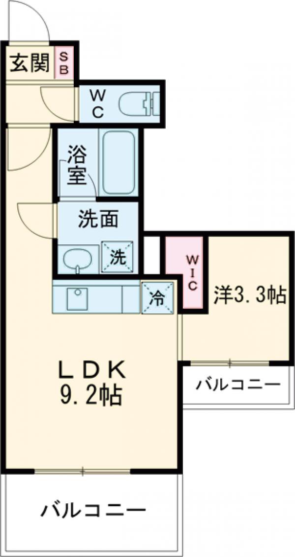 サットンアリビオ八王子の間取り