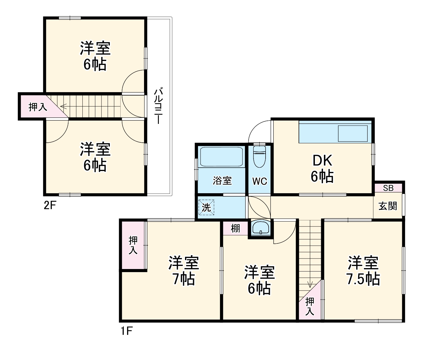 羽黒町戸建ての間取り