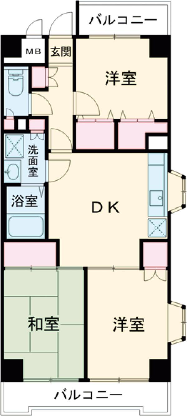 アバクス立川Bの間取り