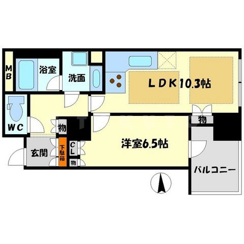 淀屋橋アップルタワーレジデンスの間取り