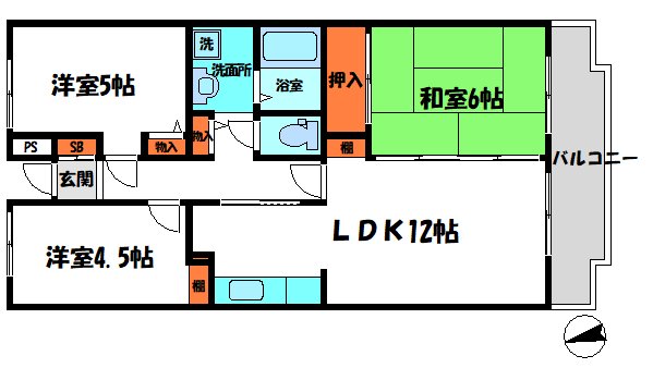グリーンヴィラ御領の間取り