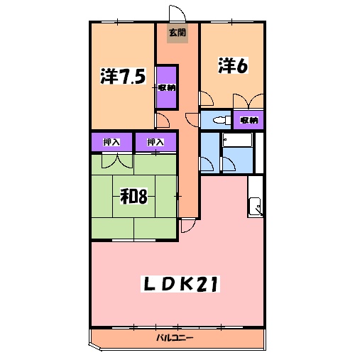 グランドォール宇都宮の間取り