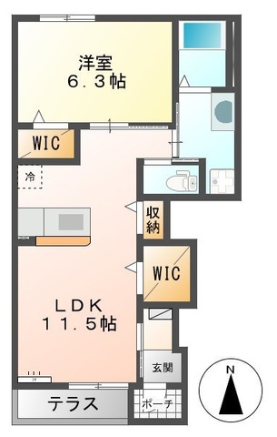 グレイスワン間々田Aの間取り