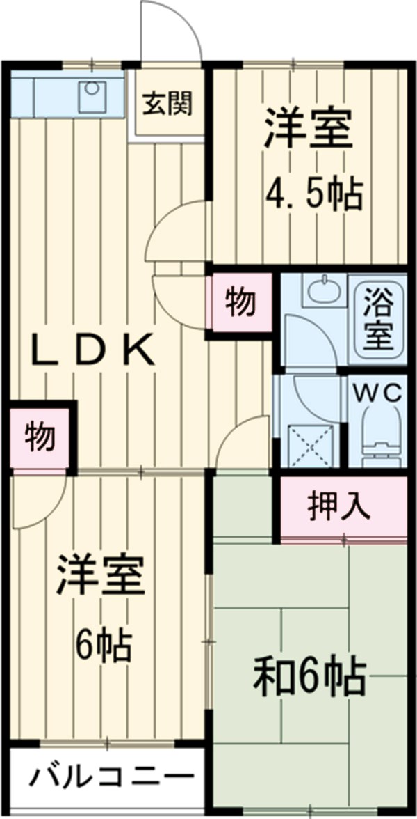 パレス相模大野の間取り