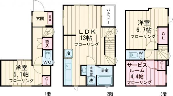 Kolet幡ヶ谷#03の間取り