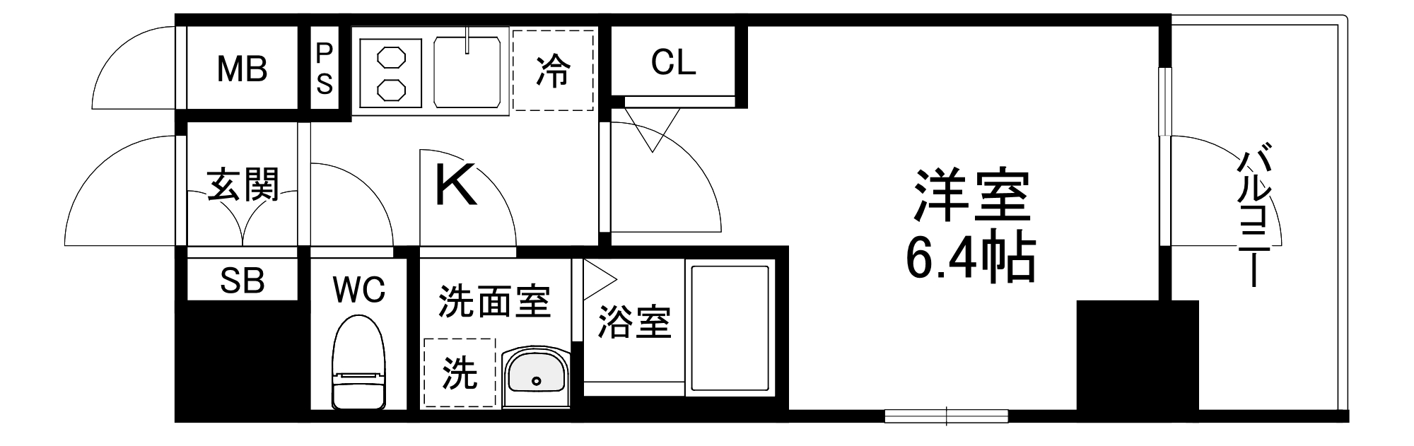 エスリード阿波座プライムコートの間取り