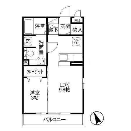 エスポワール Bの間取り