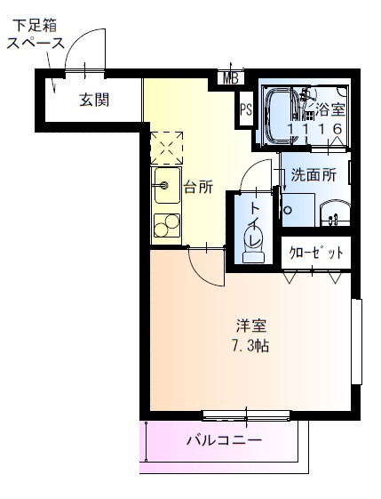 フジパレス吹田正雀の間取り
