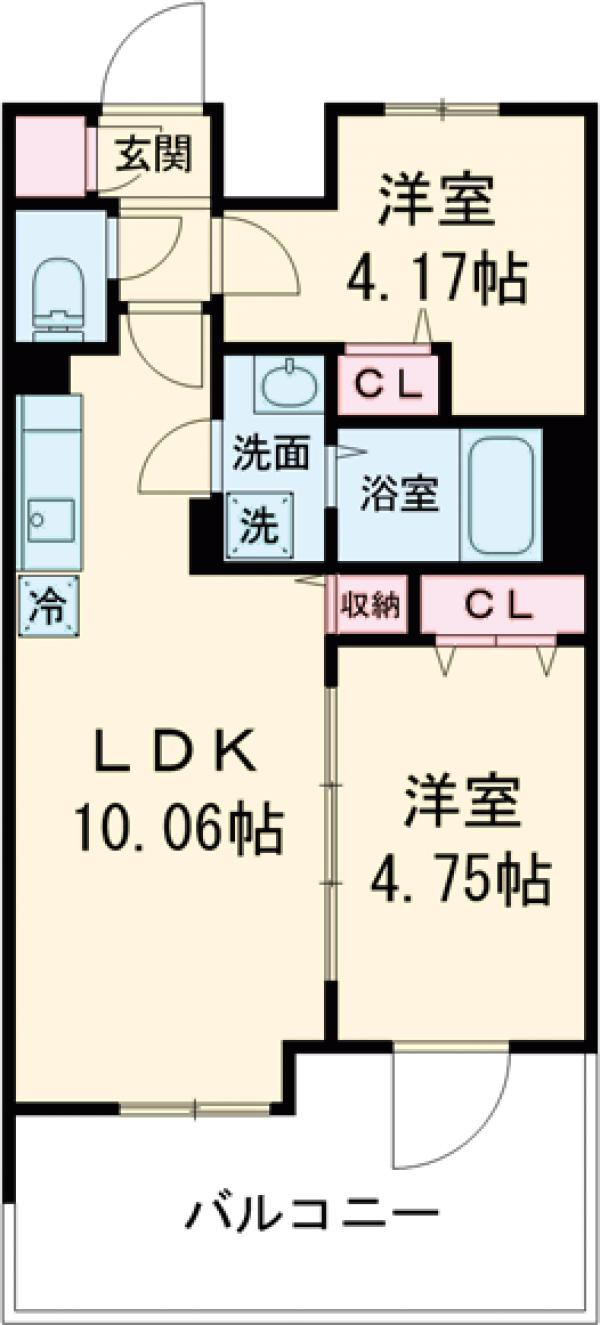 エルファーロ駒沢大学の間取り