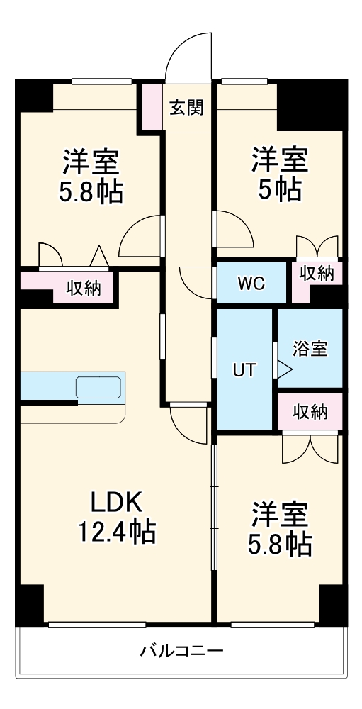 T・K RESIDENCE 一宮駅西の間取り