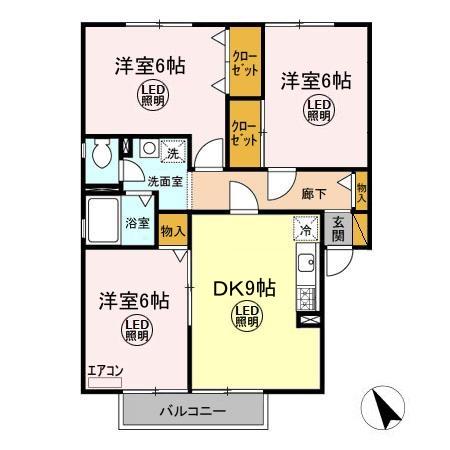 パストラル 弐番館の間取り