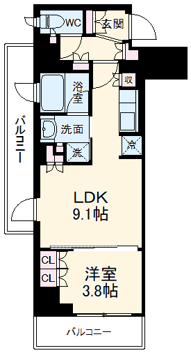 ラティエラ武蔵小杉の間取り
