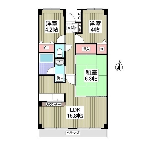 ヴィバーチェ武里の間取り