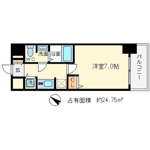 プロシード梅田西アヴァンセの間取り