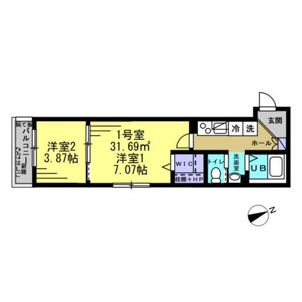 プラセル検見川の間取り