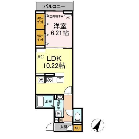 アナシエ亀有の間取り