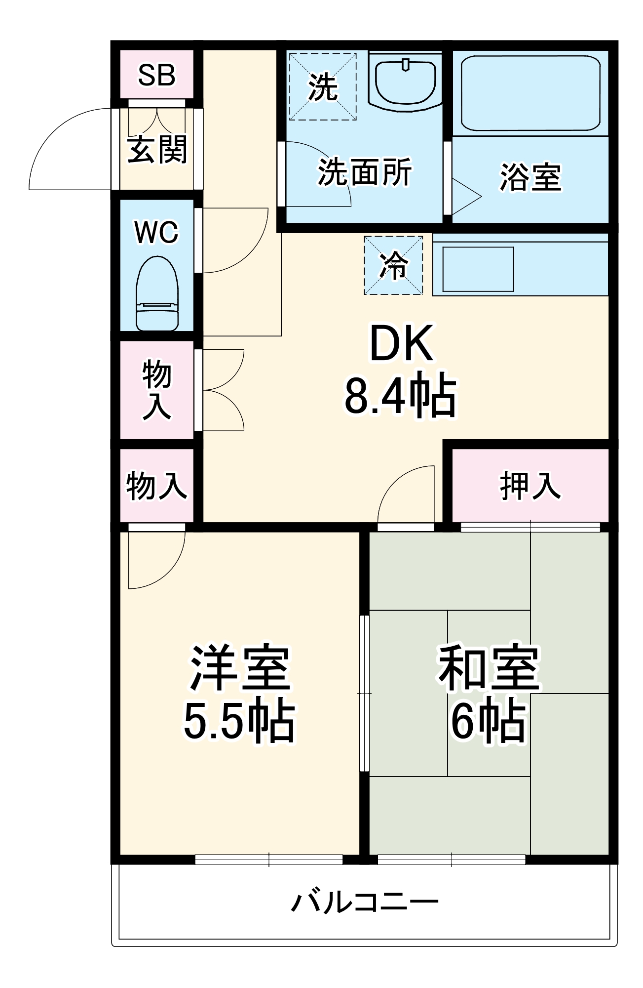 ユーハイツパーシモンの間取り
