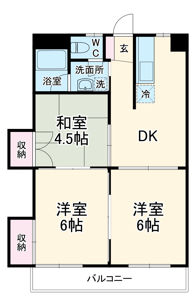 サンハイツ川甚の間取り