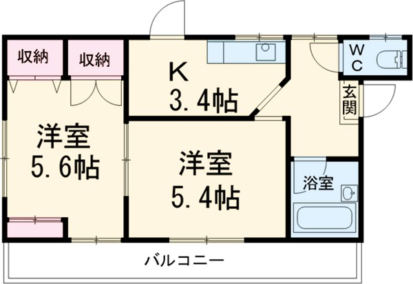 サンハイツ立川の間取り