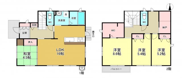 森町中3丁目戸建の間取り