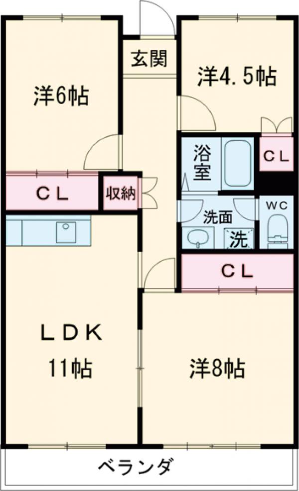 高井ハイツの間取り