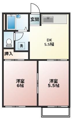 タウニィ小林の間取り