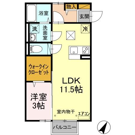 パルコートM Bの間取り