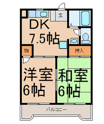 ハイツ 上北台の間取り