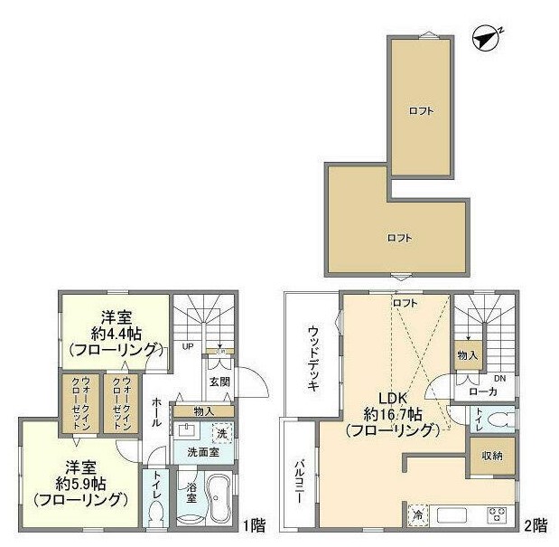 井の頭1丁目貸家 の間取り