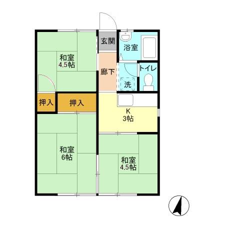 コーポ冨田 Ⅰの間取り
