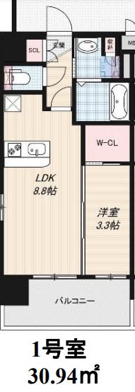 Luxe新大阪西の間取り