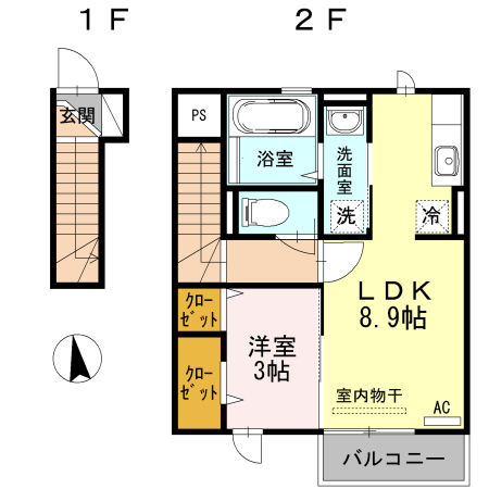 カルモタウンＣの間取り