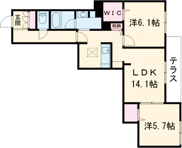 シャーメゾンリッシュ高石の間取り