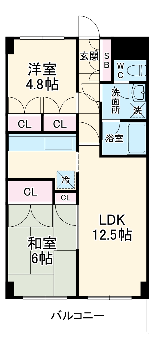 ナガラアンクレーの間取り