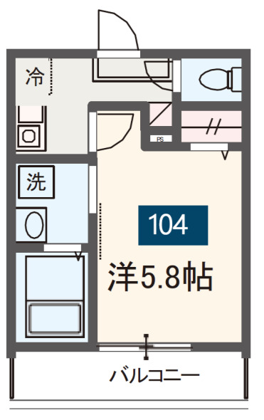 東長沼の完工年月(2023年1月)築の賃貸アパートの間取り