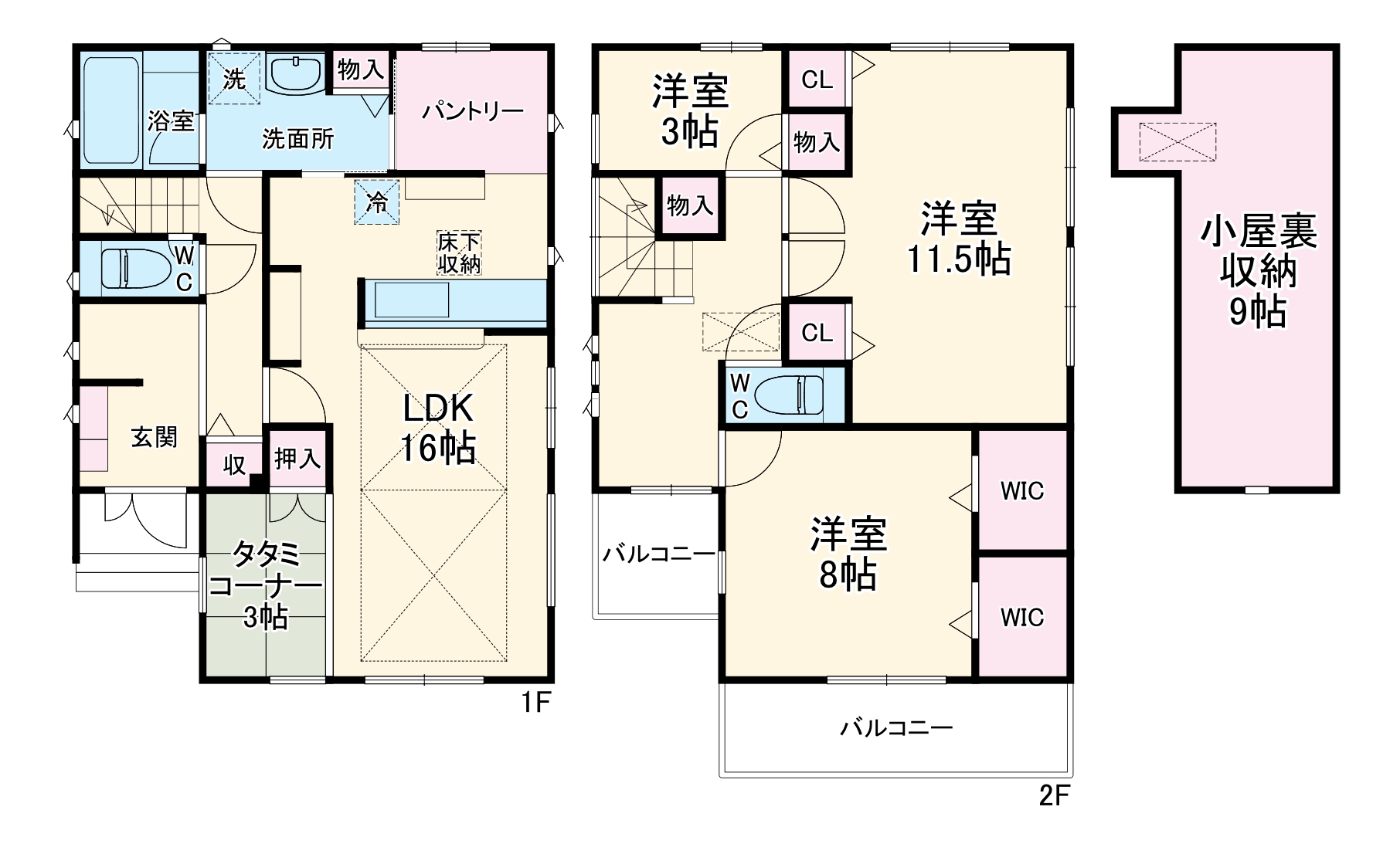 1号室の間取り