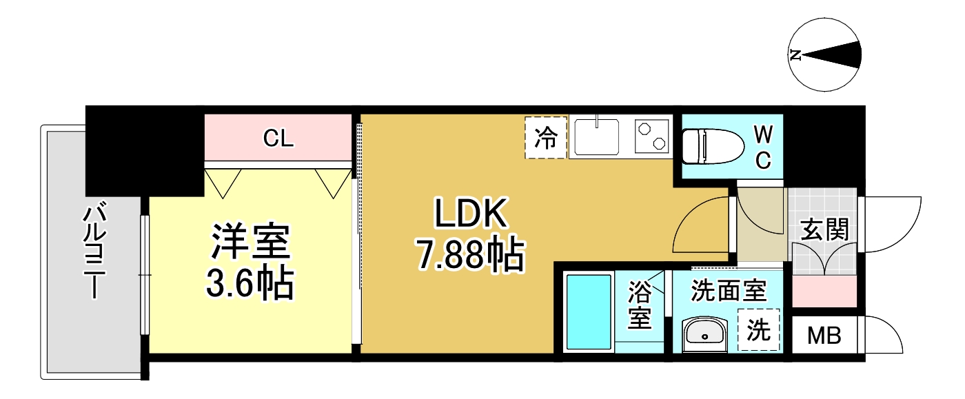 エスリードレジデンス江坂垂水町の間取り