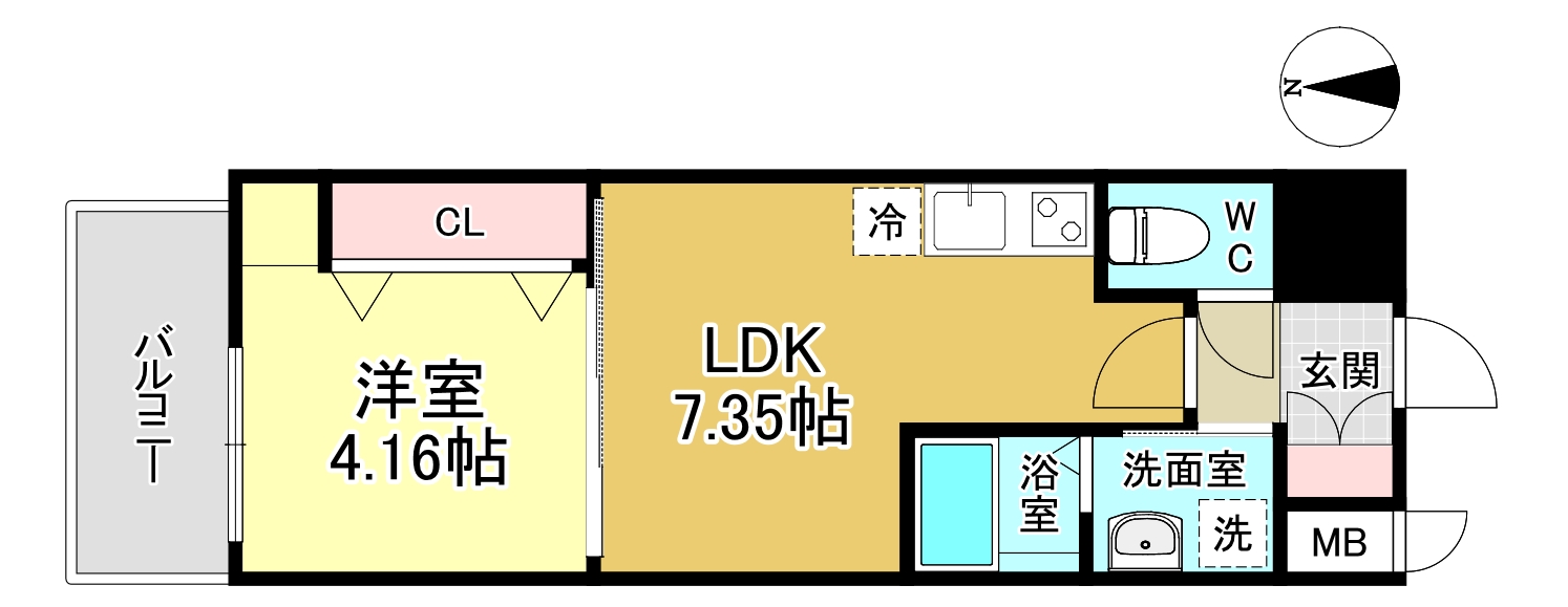 エスリードレジデンス江坂垂水町の間取り