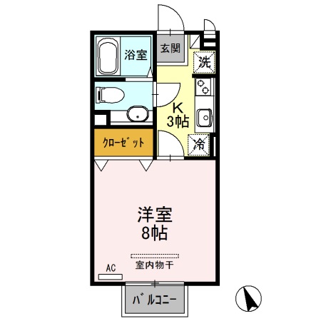 ナカイパレス Bの間取り