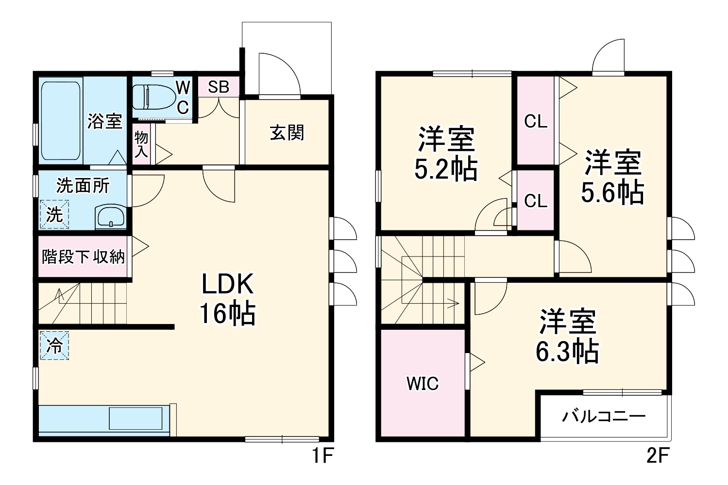 港北区綱島西5丁目戸建の間取り