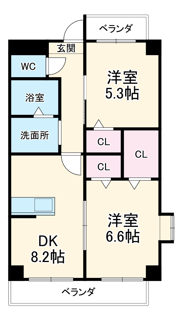 パセオ見晴Ⅰの間取り