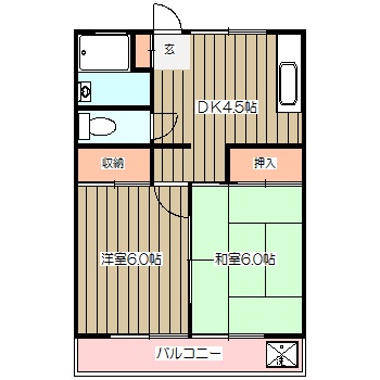コーポクリハラの間取り
