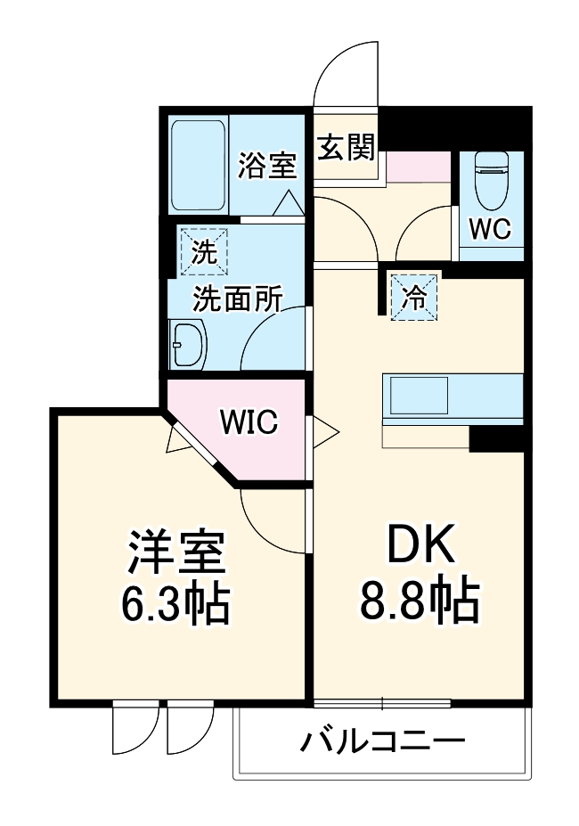 デュオコート酒折 壱番館の間取り