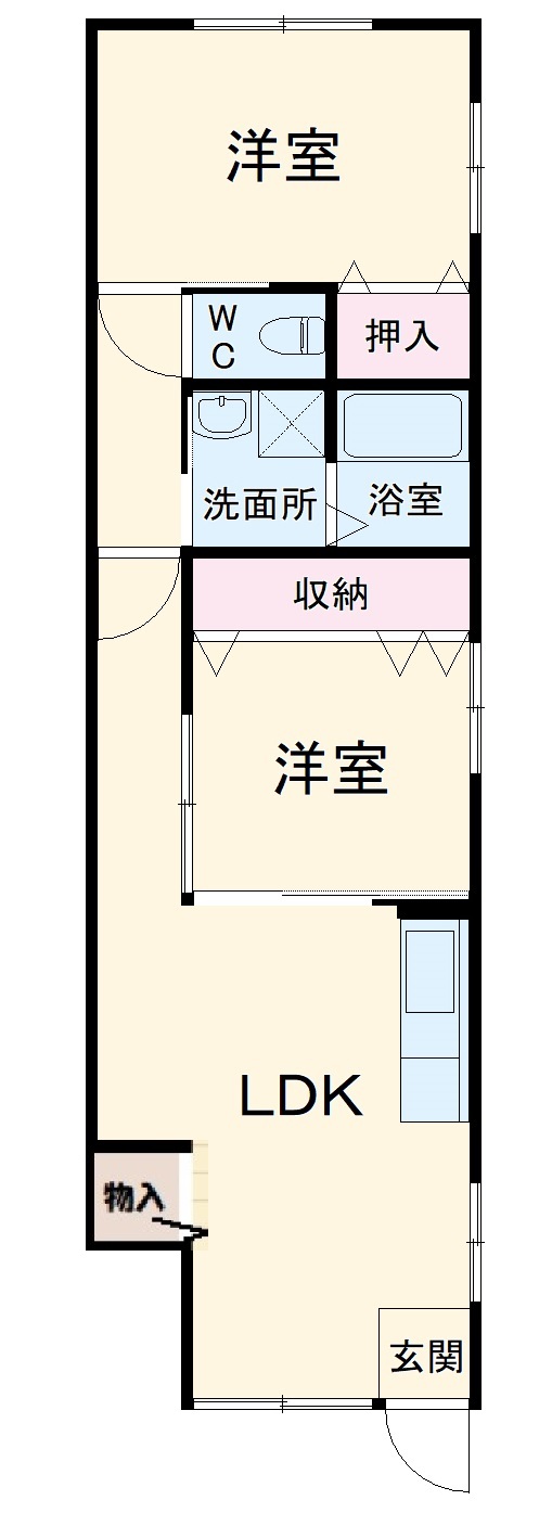 LIKE高野山B棟の間取り