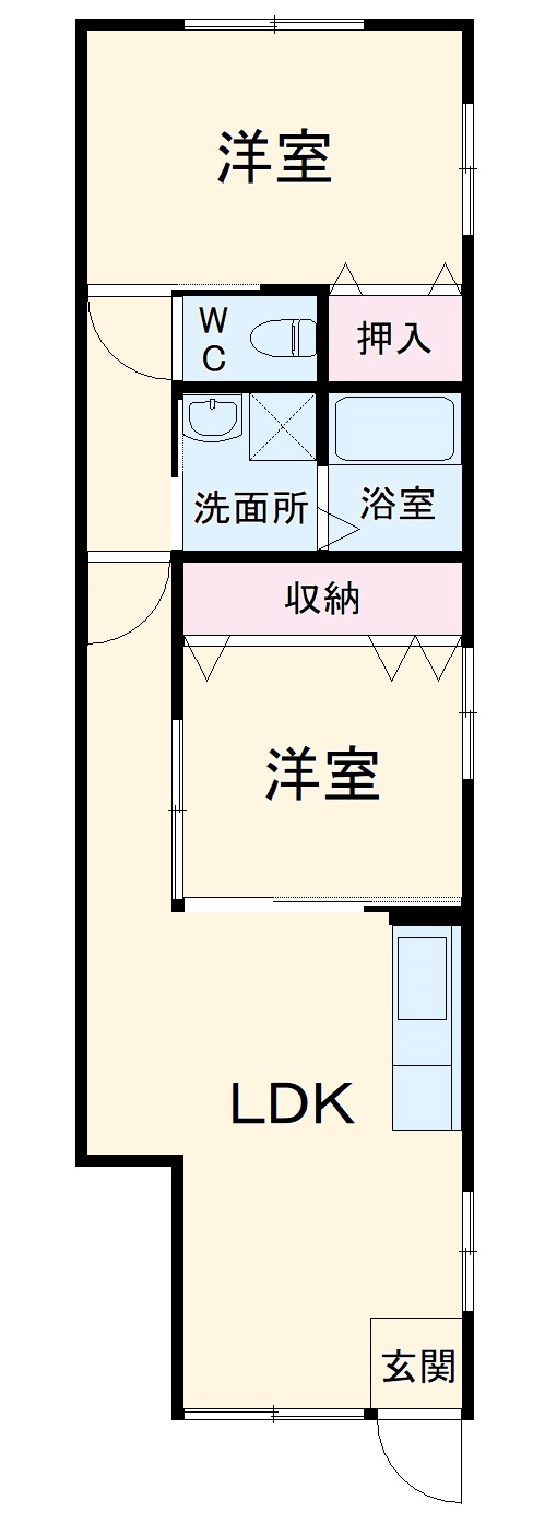 LIKE高野山C棟の間取り