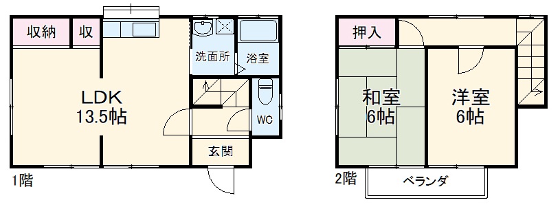 関根下土棚貸家の間取り