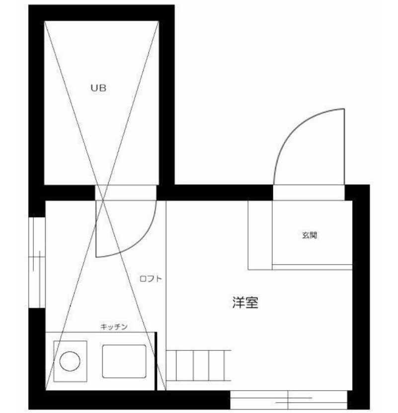 駒場の完工年月(1987年7月)築の賃貸アパートの間取り