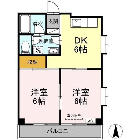 守屋ハイツの間取り