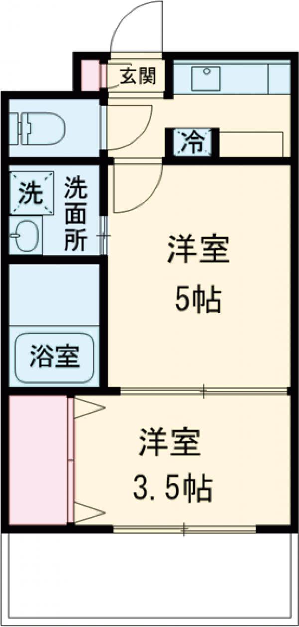 エステート・モア薬院シャンブルの間取り