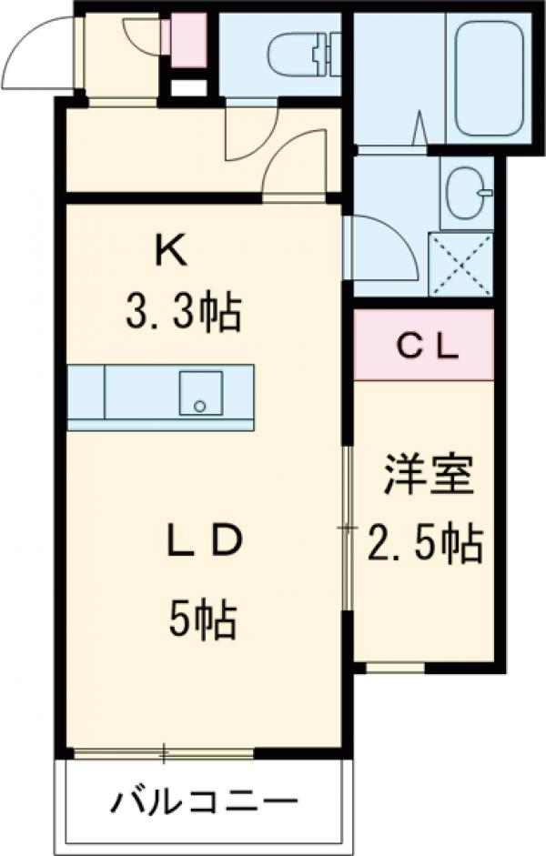 エルモス姪浜Ⅱの間取り